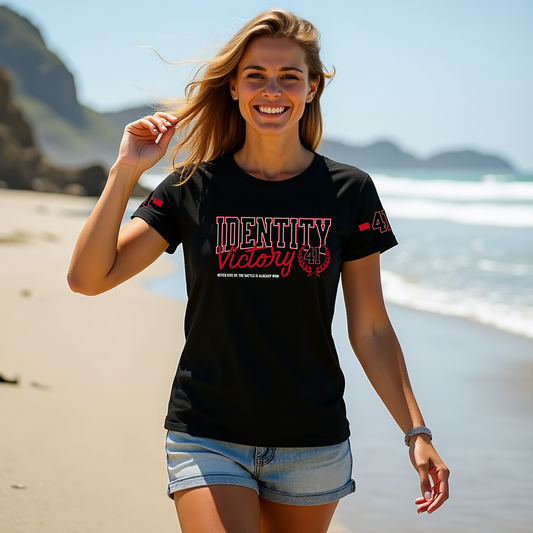 41 Varsity Styled Ladies Semi Fitted T