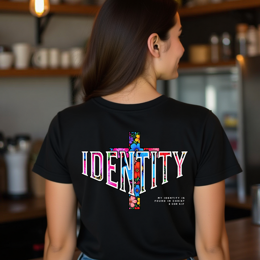 LARGE FLORAL IDENTITY T