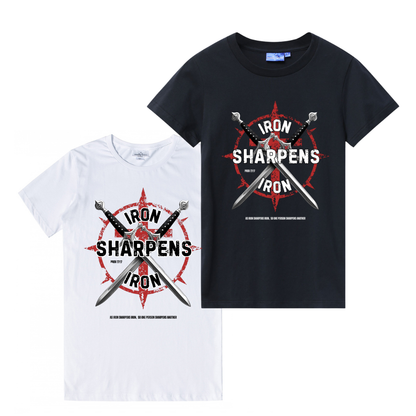 Iron Sharpens Iron, Christian Mens TS 41 T-Shirt FRONT PRINT ONLY
