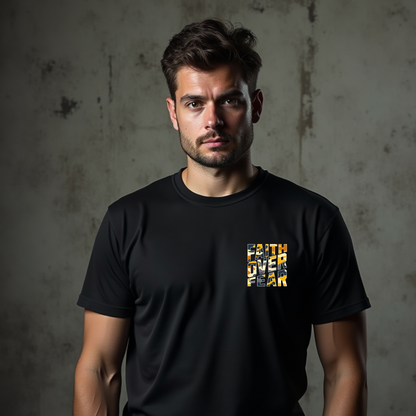 Mens Faith Over Fear Cammo Print Ts