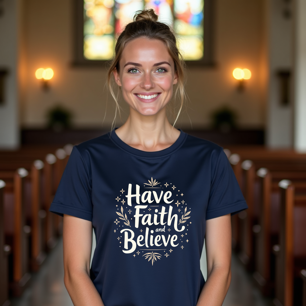 Have Faith And Beleive Ladies T-Shirts