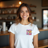 Ladies Faith Over Fear Floral T-Shirt