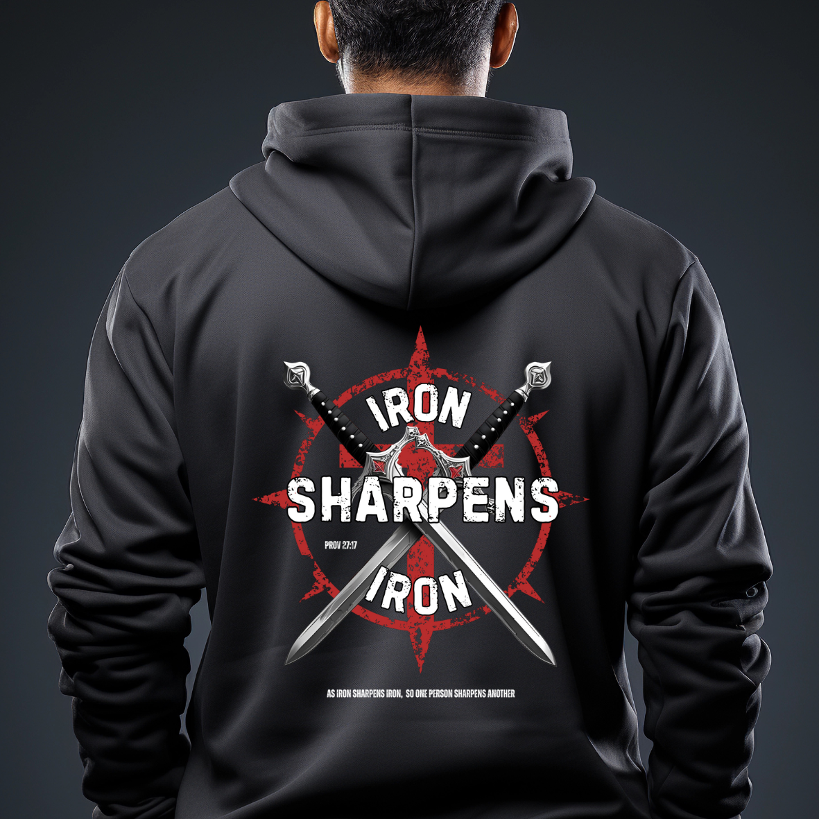 Iron Sharpens Iron Mens Hoodies