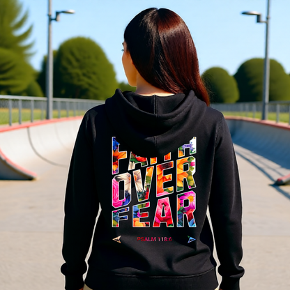 Faith Over Fear Floral Hoodie