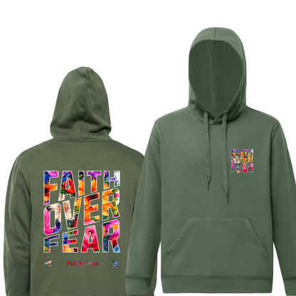 Faith Over Fear Floral Hoodie