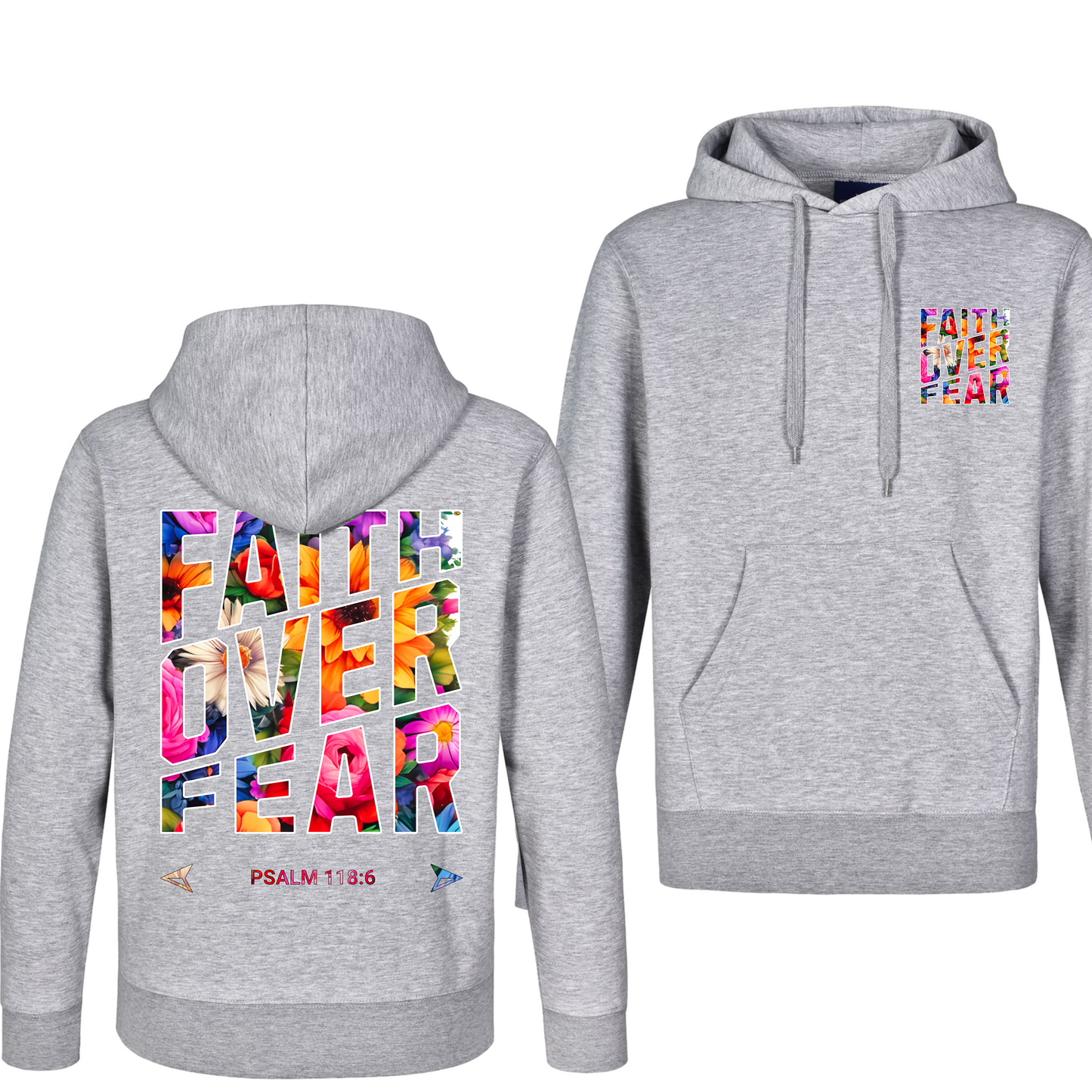 Faith Over Fear Floral Hoodie