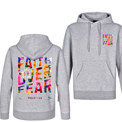 Faith Over Fear Floral Hoodie