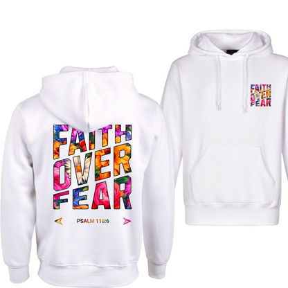 Faith Over Fear Floral Hoodie