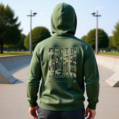 Cammo Faith Over Fear Hoodies