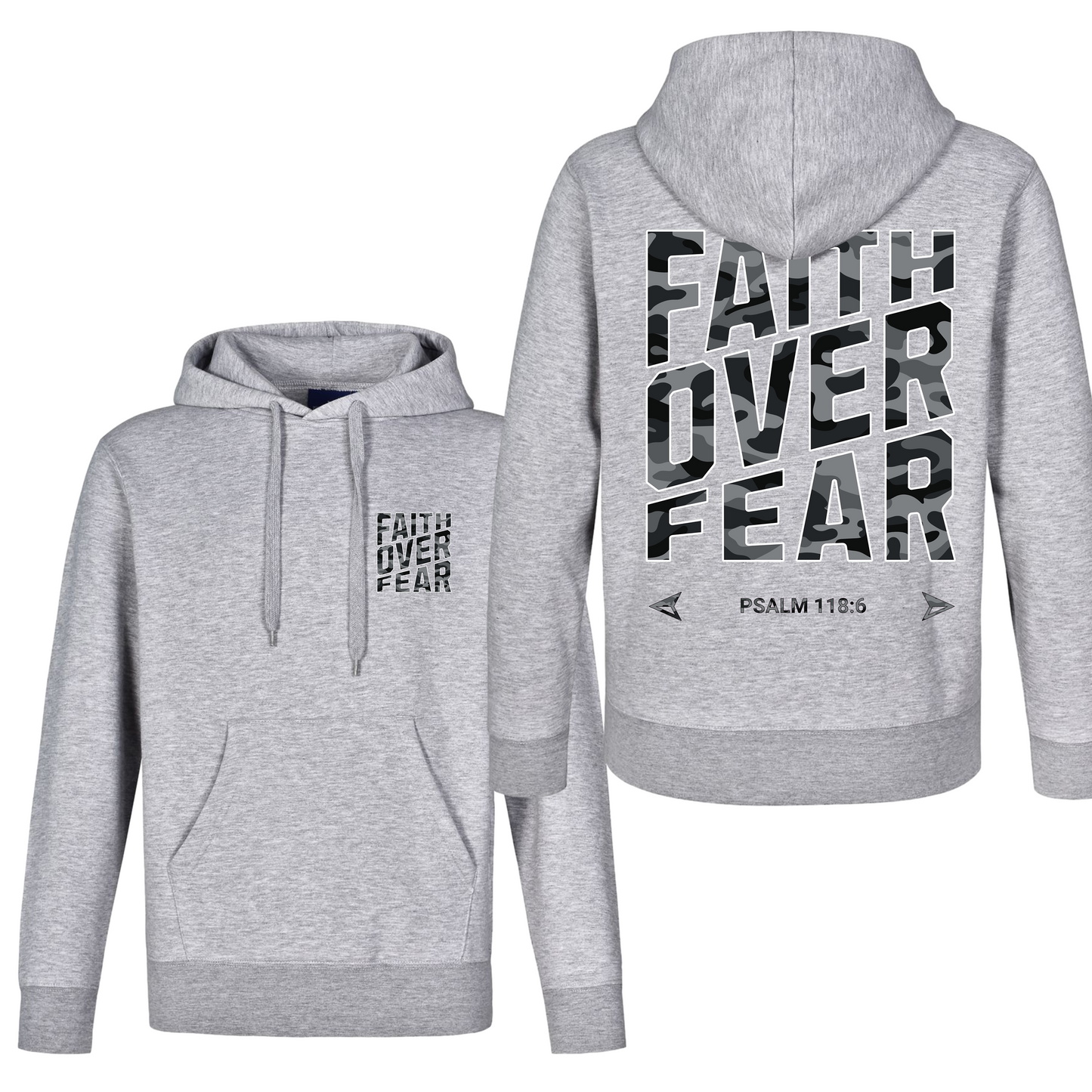 Cammo Faith Over Fear Hoodies