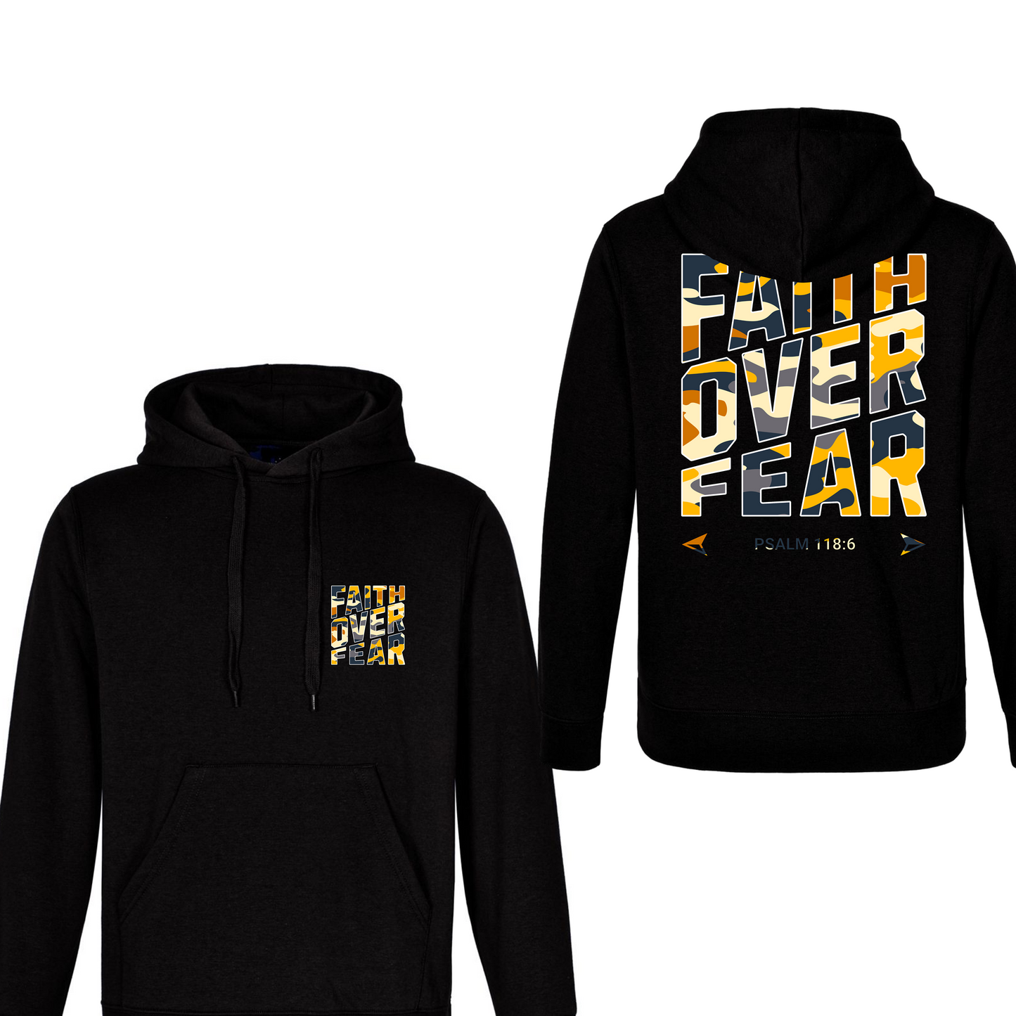 Cammo Faith Over Fear Hoodies