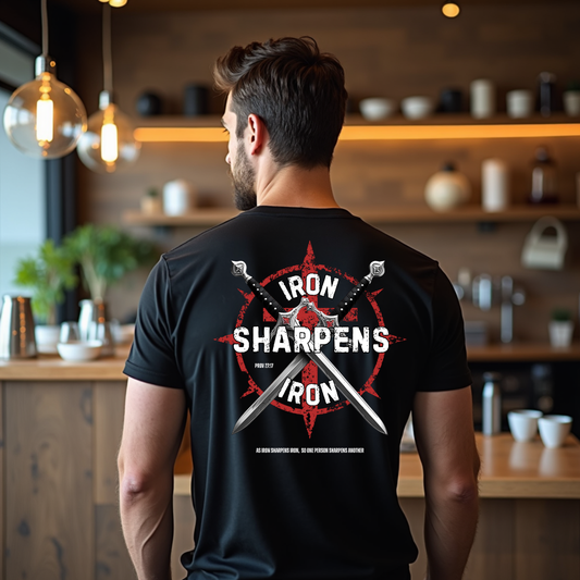 Iron Sharpens Iron, Christian Mens T-shirt