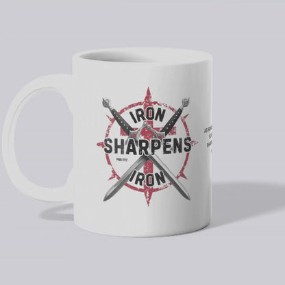 Double sided Iron Sharpens Iron Coffee Mug